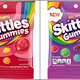 Product shot of the two new Skittles Gummies bags